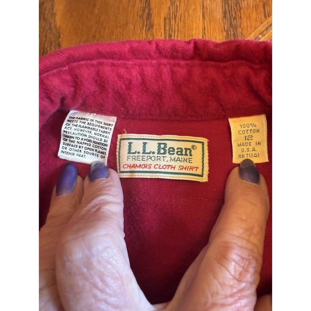 Vintage L.L. Bean women's Shirt Sze 12. - Picture 3 of 8